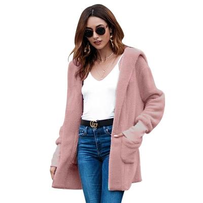 China ZH1916L Europe Winter Sustainable Loose Explosions Sweater Long Plush Coat 2018 for sale