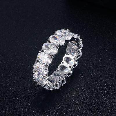 China Hot Selling High Quality Fashion 925 Rings Silver Jewelry Luxury Bling Crystal Cubic Zirconia Women Diamond Rings For Girl for sale