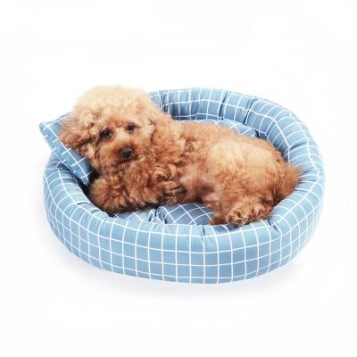 China Durable Pet Viable Wholesale High Quality Suppliers Round Shape All Season Cat Dog Bed Brathable Soft Pet Nest House Dog Bed for sale