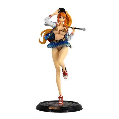 China One Piece Cartoon Toy Hot Sale Street Trend GK Tide Clothes Nami Figure Baseball Detachable Anime Tide Brand Model for sale