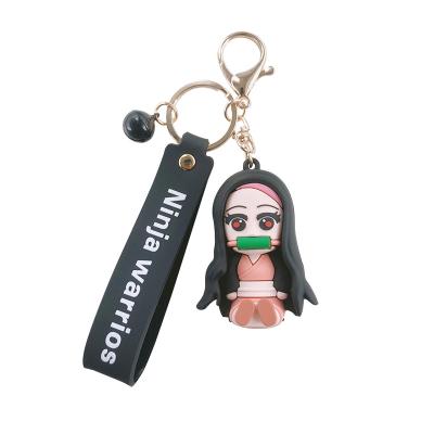 China Hot Creative Handmade Silicone Anime Cartoon Demon Slayer Doll Pretty Gift Lovely Gift Chained Figure for sale