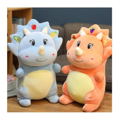 China Eco-friendly material hot toys cute triceratops plush toy stuffed animals small before bed stuffed with kawaii dinosaurs for sale