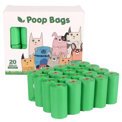 China Custom Dod Amazon Pet Biodegradable Pet Cornstarch Dog Waste Poop Stocked Walking Biodegradable Bag for sale