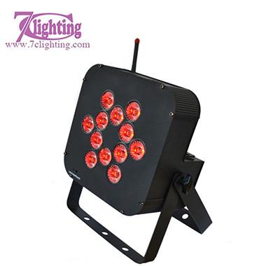 China Battery Powered 12LED RGBWA PAR LED Wireless Dmx512 Control for sale