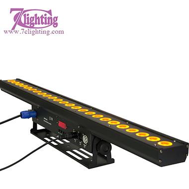 China Flicker-Free LED Spotlight 16bit Dimming 24x15W LED Bar RGBWA Colors Wash Floor Standing TV Studio LED Flood Light for sale