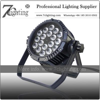 China IP Rating 18X15W LED PAR Light with RGBWA PAR 64 Outdoor Stage Lighting for sale