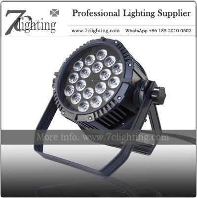 China Quad LED 18X12W PAR 64 Spotlight with IP65 Waterproof Rating Silence for Theater, TV Studio for sale