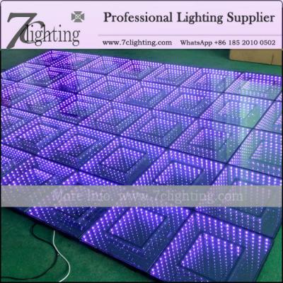 China Magic LED Floor Tile 50*50 Cm 3D Effect LED Infinite Dance Floor for sale