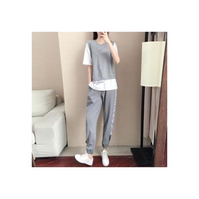 China Wholesale High Quality QUICK DRY Fitness Modest Cheap Modest Casual Women Gray Sportswear Sets for sale