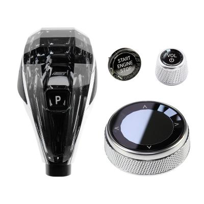 China ABS+Glass Crystal Gear Shift Knob For BMW Car 4 Piece Auto Body Kits Interior Accessories Set G20 G28 G22 G05 G06 G07 G14 G15 G16 for sale