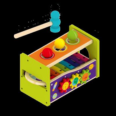 China 2022 Educational Wooden Ball Hammers Hammering Toy Marble Run Baby Toys Musical Instrument and Tap Xylophone for sale