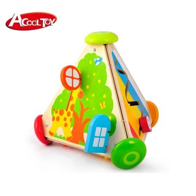 China Wooden Cartoon Toy Music Toy Activity Triangle Cube Baby Toys Motion Musical Music Box for sale