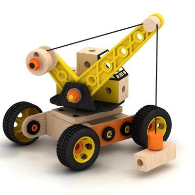 China Wooden Wooden DIY Collected Car Toy Self Assembly Toys Wooden Assembly Toy for sale