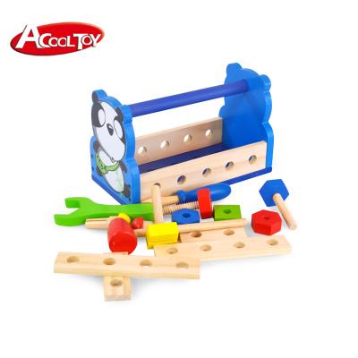 China Wholesale TOYS MODELS TOY in china PANDA toy tool kit wooden kids tools box for sale