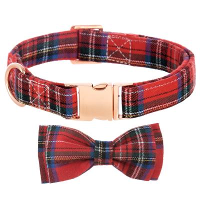 China Pet Bow Tie Stocked Collar, Adjustable With Gift Geometric Fashion Pet Camouflage Luxury Dog Collar Designer for sale