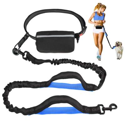 China Double Handles Self-Adjustable Dots Adjustable Hands Restraint Belt Dog Leash For Jogging Walking Running for sale