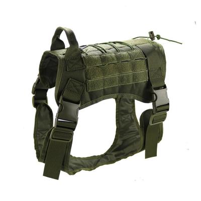 China Stocked Tactical Dog Harness for Small Medium Large Dogs Non Pull Adjustable Chest Strap Heavy Duty Pet Tactical Dog Harness Designer for sale