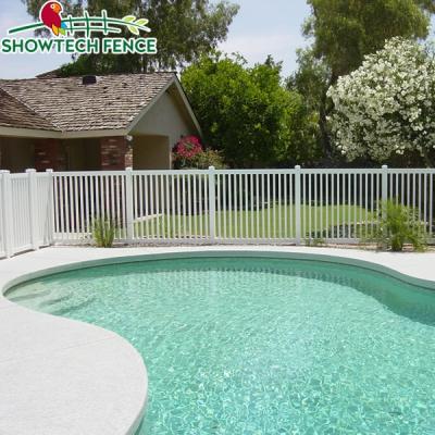 China Easily Assembled Cheap Vinyl Swimming Pool Safety Fence, White Plastic Fence Design, Handrail PVC for sale