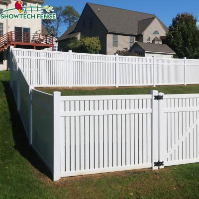 China Easily Assembled 6ft x 8ft Customized PVC Semi Privacy Picket Garden Fence for sale