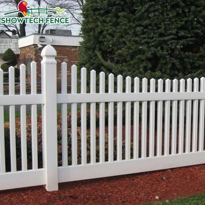 China Showtech American Style Durable Easily Assembled PVC White Fence for sale