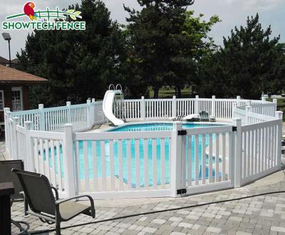 China Easily Assembled Easy Installation White Plastic Used Swimming Pool Fence / Balcony Fence for sale