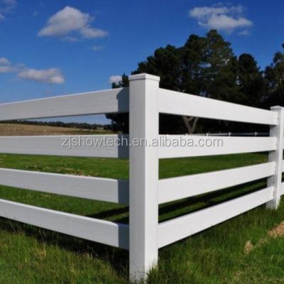 China Easily Assembled PVC Horse Fence Horse Rail Fence Horse Paddock Fence for sale