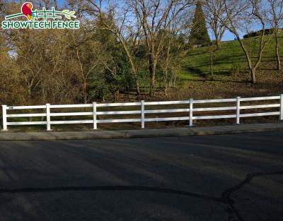 China Easily Assembled Durable PVC Horse Fence / Pasture Fence / White Fence Post And Fence Rail for sale