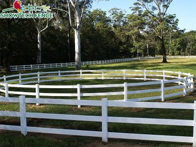 China Easily assembled horse fence panels, PVC post and rail fencing, for sale