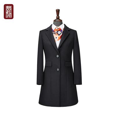 China Anti-Shrink Female Winter Wool Line One Overcoat Notched for sale