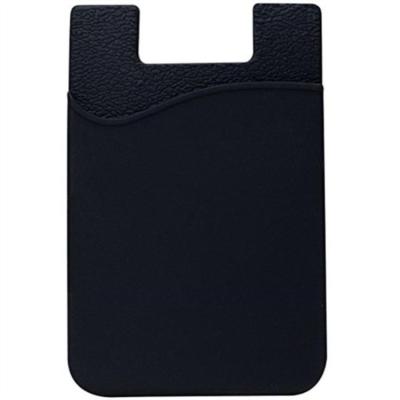 China Fashionable/Slim Wholesale Custom Silicone Phone Card ID Cash Wallet Holder With Sticky for sale