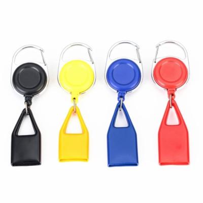 China Premium Lighter Retractable Keychain Logo Holder Retractable Plastic Customized Clip for sale