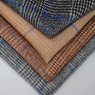 China Double Faced Woolen Fabric Check Wool Fabric Dishonest Plaid Woven Woolen Fabric For Overcoat And Jacket for sale