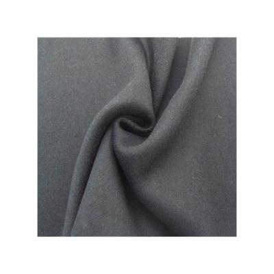 China Solid Wind Proof Double Face Twill Woolen Fabric Plain Dyed Color Woven Fleece Textile For Overcoat for sale