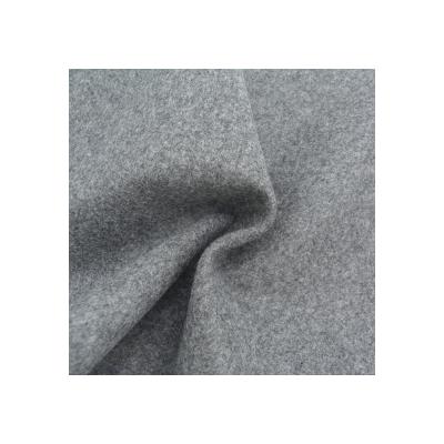 China Wind proof double face fleece fabric wool fabric 100% wool plain dyed color melton leisure woven fleece textile for overcoat for sale