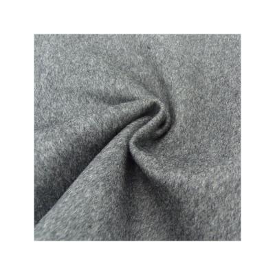 China Wind proof face twill fabric one side net tweed wool silk fabric woven fleece textile for overcoat for sale