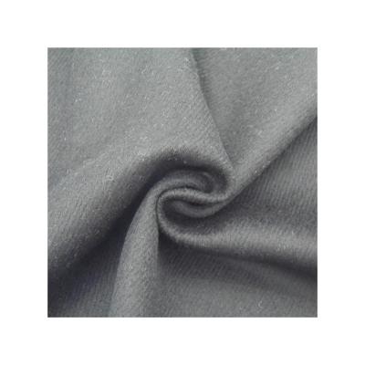 China Wind proof face twill fabric one side tweed blend woolen single side woven fleece textile for overcoat for sale