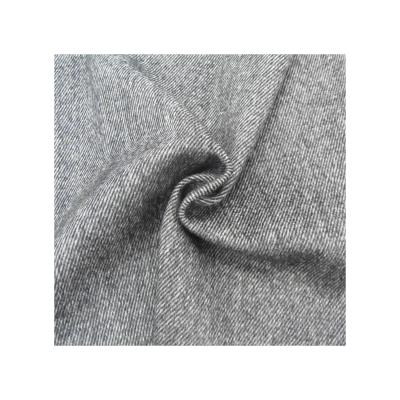 China Wind proof face twill fabric one side cashmere blend single wool woven fleece fabric for overcoat for sale