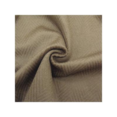 China Large Mid Weight Single Woven Fleece Overcoat Textile Herringbone Wool Side Wind Proof One Face Cashmere Fabric One Face Wool Zig Zag For Overcoat for sale