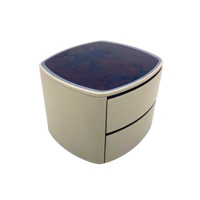 China Customized Modern Luxury Night Stand Bedroom Bedside Table Night Stand Features 2 Drawer Bedroom Furniture for sale