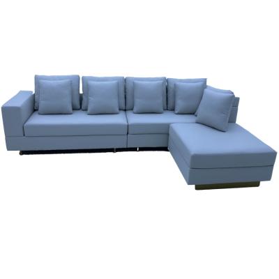 China Modern L Shaped Leather Tufted Sofa Set Living Room Furniture for sale