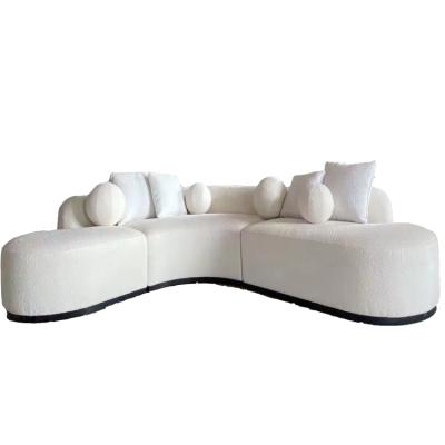 China Semicircular Latex Arc Fabric Sofa Living Room Sofa Modern Leisure Sofa Popular Home Furniture for sale