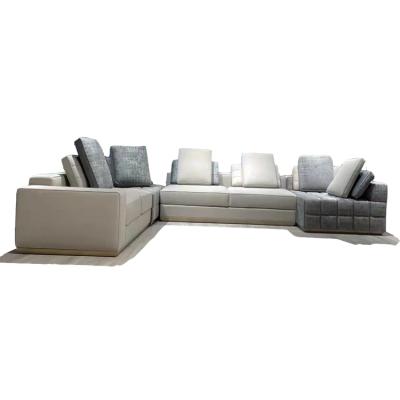 China Luxury Corner Sofa Sectional Sofa Set Furniture Modular Living Room Italian Modern L Shaped Fabric Sofa for sale