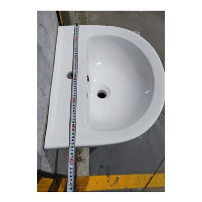 China Single Viable Balcony Bathroom Ceramic Household Hands And Face Floor Pedestal Wash Basin Wash Vanity for sale