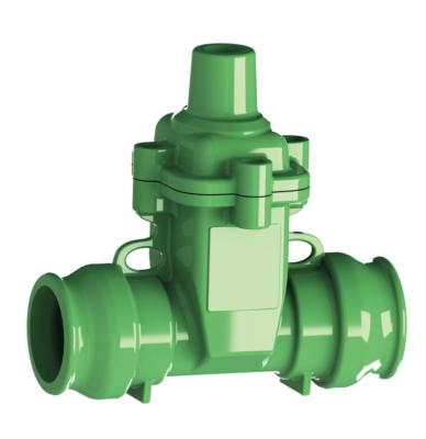 China PVC PIPE PVC Pipe PN10 PN16 Blue Cast Plug Ended Stem Seat Gate Valve Square Non-rising Resilient Soft Head SABS669 for sale