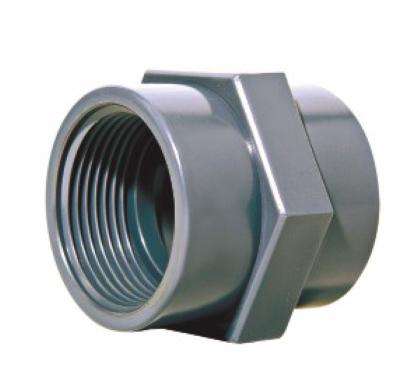 China Gray PN16 PN10 PVC-U Water Pipe Accessories Pipe Fittings FEMALE ADAPTER Equal for sale