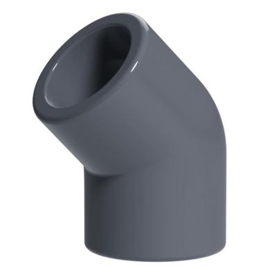 China Gray PN16 PN10 PVC-U Water Pipe Accessories Pipe Fittings Equal 45 Degree ELBOW for sale