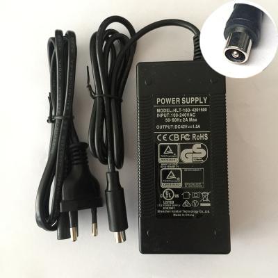 China Electric scooter charger 42V 1.5A lithium battery baterry charger for 36V XIAOMI electric scooter parts for sale