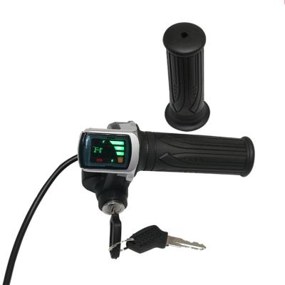 China Electric Scooter Ebike Twist Throttle Handlebar Grip Set 24v 36v 48v With Battery Indicator Chinese Scooter Bikes for sale