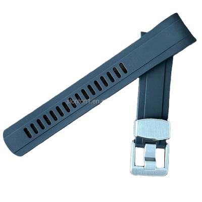 China 316L high quality curved stainless steel Slonton 22mm fkm watch strap for sale