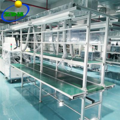 China Cabon Steel Customized Automatic Double Waist Conveyor Belt System Assembly Line For Workshop for sale